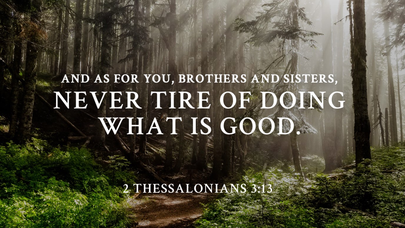 Verse Of The Day 2 Thessalonians 313 Idisciple