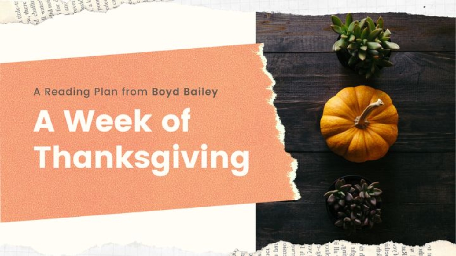 A Week of Thanksgiving