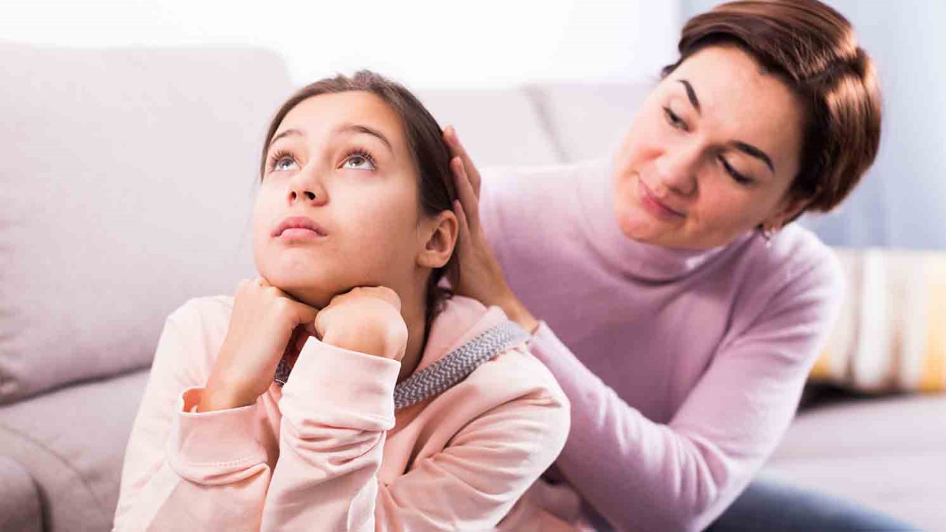 Случайно внутрь мамы. Mother asks daughter.