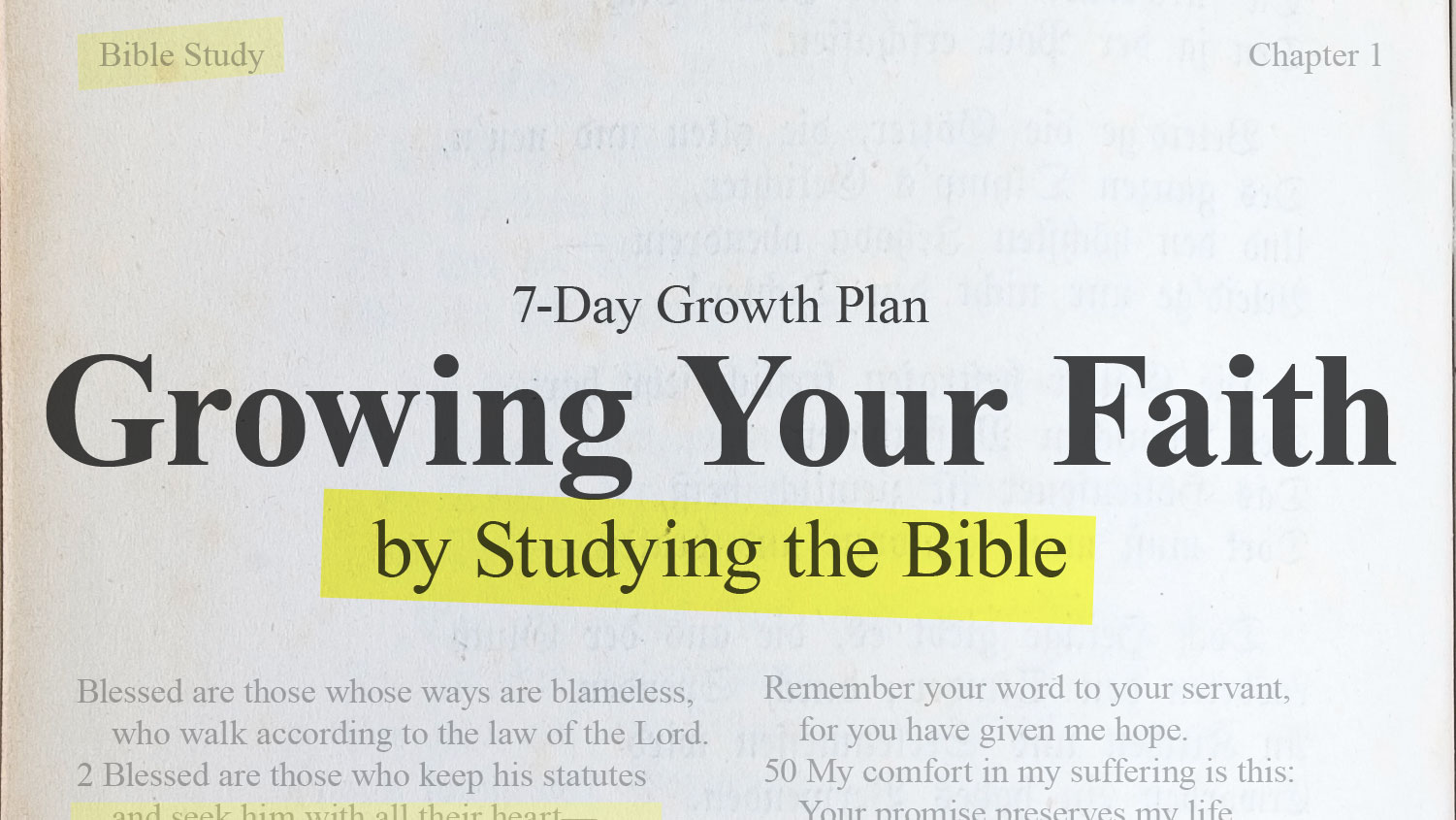 Growing Your Faith by Studying the Bible